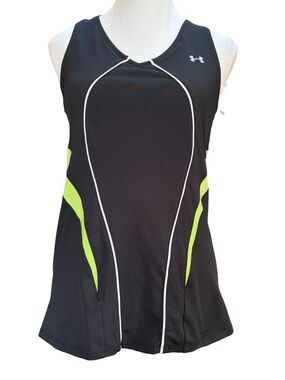 Under Armour Black Tank Top with Neon Green Accents